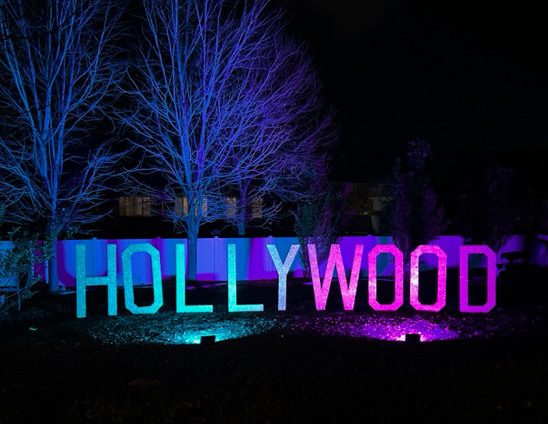 Hollywood theme party sign
